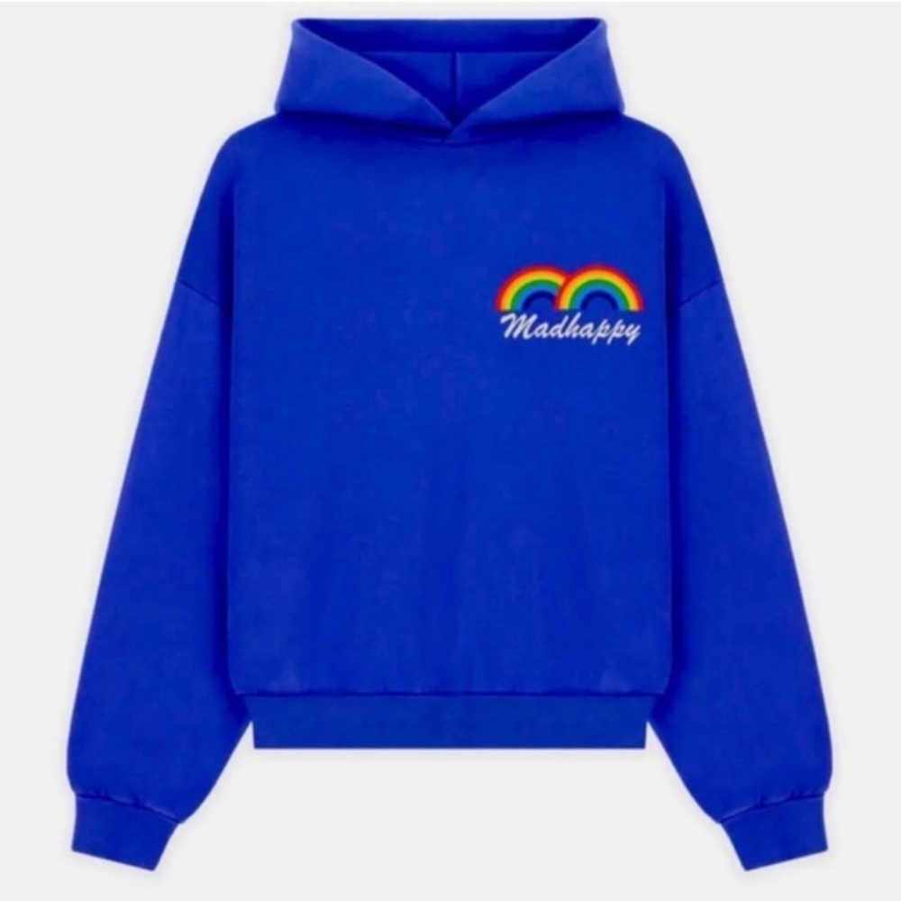 Madhappy x Vans Godspeed Rainbow Blue Oversized Hoodie -- Size Medium